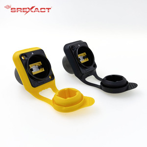 Adaptador de Fibra Óptica Dúplex SREXACT LC MPO con Tapa Antipolvo, Tipo a Presión de Aleación de Zinc Amarillo para Transmisión de Alta Velocidad - Product Image 6