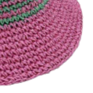 Sombrero de Paja Bicolor Rosa y Verde AKA, Sombrero de Sol de Verano para Mujer, Tejido a Mano, Ligero, Moderno, Accesorio de Playa - Product Image 5
