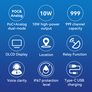 Radio de Red ET-C58D 4G DMR PoC Modo Dual IP67 Red Global WLAN de 1000 km de Largo Alcance con GPS Walkie Talkie - Product Image 4