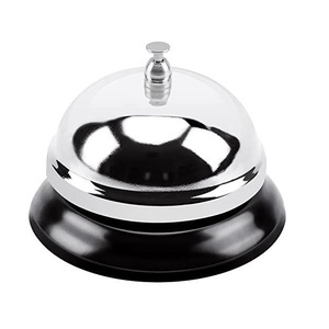 Campana Decorativa Dorada Pulida para Mesa, Campana de Aluminio para Restaurante, Oficina, Cocina, con Botón de Presión - Product Image 1