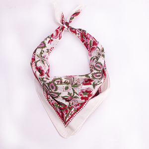 Cotton Floral Bandana <b>Square</b> <b>Scarf</b> Multifunctional Casual Spring Summer Headwear 53x53cm Handkerchief For Unisex Outdoor - Product Image 3