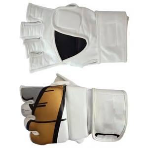 Wholesale Professional Half Finger Leather Grappling <b>Gloves</b> <b>Moisture</b> Wicking Lace-Up Closure for MMA Custom Logo Own Design Low - Product Image 6