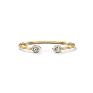 Gold Color Open Bangle Oval Halo Wire <b>Bracelet</b> <b>Crystal</b> Jewelry for Gift and Party - Product Image 1