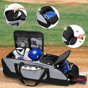 Bolsa de Equipamiento de Béisbol con Ruedas y Logotipo Personalizado, Gran Capacidad, Impermeable, de Poliéster, para Entrenamiento y Viajes - Product Image 5