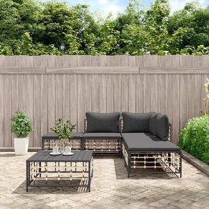 Ensemble de salon de jardin gris anthracite foncé - Product Image 1