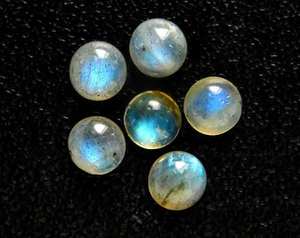 พลอยลาบราดอไรต์ธรรมชาติทรงกลมสีรุ้งสำหรับทำเครื่องประดับ ขนาดปรับเทียบ 5 มม.-7 มม. - Product Image 2