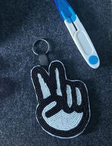 Cute Embroidery Beaded <b>Keychain</b> Handmade Classic Eco-Friendly Floral Charm for Keys Bags and Gifts - Product Image 4