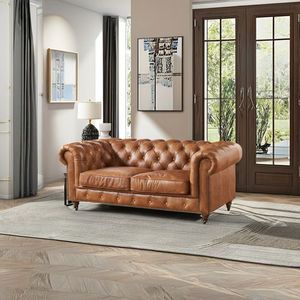 Canapé sectionnel moderne Chesterfield en velours à trois places pivotant par Blue Ocean pour le salon, meubles de maison - Product Image 1