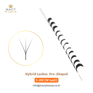 Extensions de cils hybrides préformées 3D W Lash MACY BEAUTY KOREA, extensions de cils de qualité supérieure, vente en gros, étiquette privée personnalisée - Product Image 3