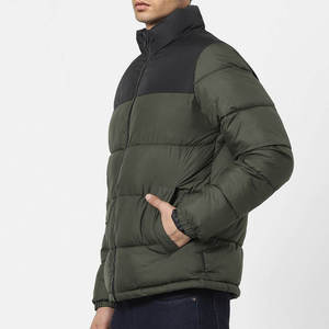 Fully Customized Men's Waterproof Canvas Puffer <b>Jackets</b> Polyester Wadding Filled Winter DDP Shipping - Product Image 2