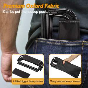 Tabouret de camping pliable portable, capacité de charge de 275,6 lb, pour la pêche, la randonnée, avec sac de transport - Product Image 4