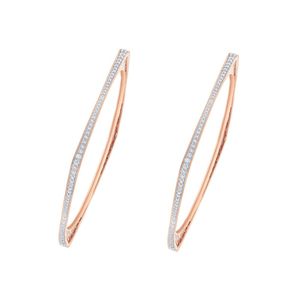 Rose Gold Lab Grown Diamond Square <b>Frame</b> Enamel Bangle Pair - Product Image 3