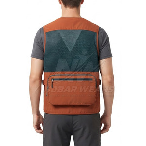 Gilet de pêche multi-poches pour hommes, design utilitaire à fermeture éclair frontale, vêtement de pêche léger pour l'extérieur, production en gros sur mesure en usine - Product Image 6