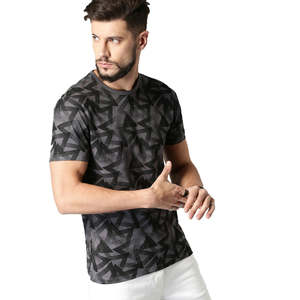 Camiseta de Hombre de Marca, 100% Algodón, Cuello Redondo, Diseño Moderno, Corte Ajustado, Color Sólido, Camisetas de Manga Corta para Hombre - Product Image 2