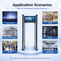 Portique de détection de métaux LCD 29 pouces avec capture faciale pour le contrôle d'accès en sécurité publique