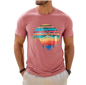 <b>Plain</b> <b>Tshirt</b> 230Gsm Print Men's T Shirt With Blank Organic Cotton Oversized Print T-Shirt for Men - Product Image 1
