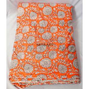 ผ้าฝ้ายพิมพ์ลายดอกไม้สีชมพูอินเดียแบบแฮนด์บล็อก ขายดี เหมาะสำหรับงานควิลท์ ปลอกหมอน ผ้าม่าน ผ้าคลุมเด็กผู้ชาย ผ้าทอสำหรับเด็กผู้หญิง - Product Image 3