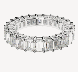 Bague de fiançailles en argent sterling avec diamant taille émeraude certifié IGI, bijou de luxe éternel - Product Image 4