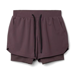 Pantalones Cortos Deportivos 2 en 1 para Hombre, de Secado Rápido, para Entrenamiento en Gimnasio, con Forro de Compresión, Ropa Deportiva - Product Image 1