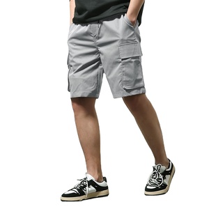 Solide Respirant Écologique À Séchage Rapide Toile Coton Taille Haute Court Cargo Shorts Hommes Casual Zipper Fly Woven Plus Size Sizes - Product Image 6