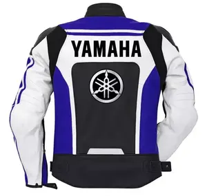 Chaqueta de Motociclismo Yamaha para Hombre, Chaqueta de Cuero Vacuno, Resistente al Viento, Impermeable, Transpirable y Cómoda - Product Image 3