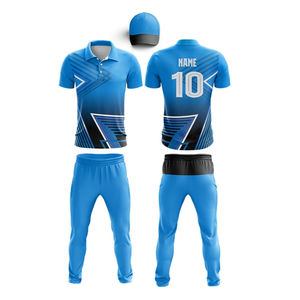 Ensemble d'uniformes de cricket respirants et légers avec logo et design personnalisés, impression numérique sublimée, comprenant un maillot et un pantalon - Product Image 1