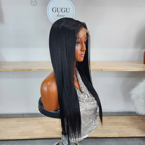 Perruque de luxe SDD en cheveux vierges ultra-lisses, densité 250%, Lace Front 13x6, Double Drawn, cheveux humains vietnamiens bruts 15A, pour revendeurs - Product Image 5