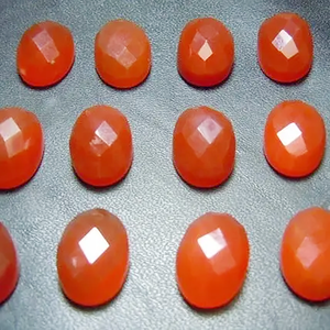 Tendance Produits de gros de haute qualité naturel 7x9mm rouge Onyx Rose coupe ovale lisse Cabochons certifié pierre précieuse en vrac à vendre - Product Image 1