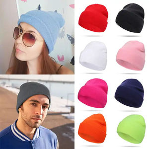 Knitted <b>Warm</b> Winter Beanie <b>Hat</b> with Custom logo Knitted Cuff Winter Beanie <b>Hat</b> with Custom logo for Men Custom Beanie - Product Image 3