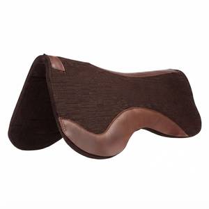 Tapis de selle d'équitation western polyvalent en cuir de vachette avec extérieur en coton et doublure en feutre non tissé, garniture marron pour l'équitation - Product Image 3