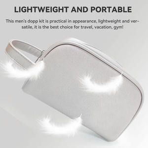 Neceser de Viaje de Piel Sintética Plateada con Logotipo Personalizado para Hombre y Mujer, Organizador de Artículos de Aseo, Impermeable, Nuevo, Bolsa de Maquillaje/Cosméticos - Product Image 2