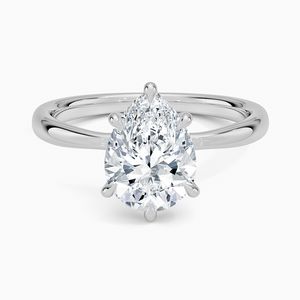 Bague BOJ 081 en argent 925, coupe poire, inspirée des motifs floraux, solitaire, diamant 2 carats, couleur D, VVS1, moissanite certifiée GRA, prix bas - Product Image 1