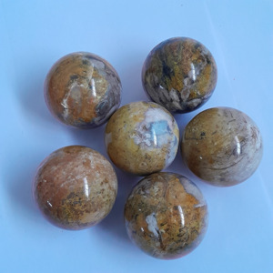 Sphère en pierre jaune d'Indonésie naturelle de haute qualité taille 50 mm pierres précieuses artisanat cristal de guérison - Product Image 2