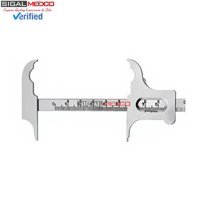Pied à coulisse vernier 10 cm en acier inoxydable allemand, instrument orthodontique dentaire de mesure de précision - Product Image 3