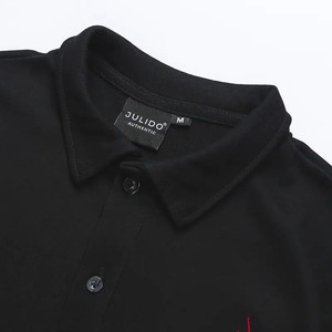 Polo décontracté d'affaires haut de gamme classique nouveau créateur de broderie à manches courtes en pur coton d'été - Product Image 1