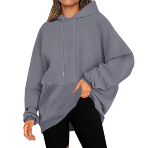 Sudadera Casual para Mujer, Diseño 2026, 100% Algodón Felpa, para Otoño/Invierno, Transpirable, Color Sólido, con Logotipo Frontal - Product Image 1