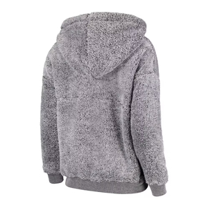 Women Sherpa Fleece <b>Hoodie</b> Custom Embroidered Oversized <b>Teddy</b> Winter Pullover Sweatshirt OEM ODM Wholesale Factory - Product Image 2