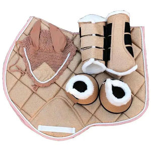 ชุดอุปกรณ์รองอานม้าแบบขายส่ง พร้อมที่ปิดหูม้า รองขา มีสไตล์ สำหรับกีฬาขี่ม้ากระโดดและเดรสสาจ  บุด้วยผ้าฟลีซ - Product Image 6