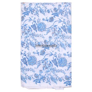 Bata estampada de bloque de algodón 100%, ropa para mujer, tela India Floral estampada a mano para camisas, bolsos, algodón 100% de grado A - Product Image 1