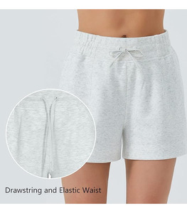 Shorts décontractés pour hommes, coupe classique, en tissu éponge 100% coton, taille haute élastique, logo personnalisé brodé, anti-plis, multi-poches - Product Image 5