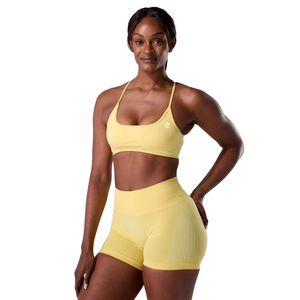 เสื้อชั้นในกีฬาไร้ตะเข็บสำหรับผู้หญิง สายรัดไขว้หลัง ยืดหยุ่นสูง เหมาะสำหรับโยคะ ฟิตเนส ออกกำลังกาย ชุดกีฬา OEM - Product Image 2