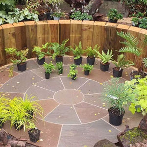 GROCON Autumn Brown Sandstone Circle Kit – Perfect for Modern Patios & Gardens (1.8m, 2.4m, 3m) - Product Image 1