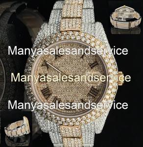 Reloj de Lujo para Hombre de Acero Inoxidable con Diamantes Moissanite, Diseño Hip Hop, Resistente al Agua 10 Bar, Cierre de Pulsera, Regalo de Aniversario - Product Image 2