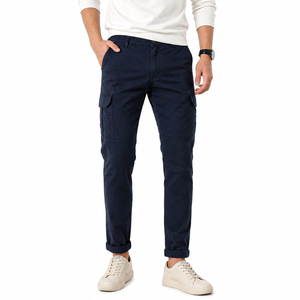 Modern Smart Casual Mens Cargo Pants Trouser <b>Slim</b> Fit Tapered Leg Multi Pocket Trousers Custom Logo High Quality Men's Pants - Product Image 2