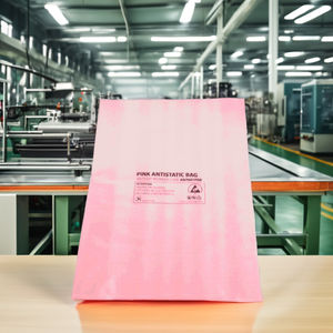 Sacs à fermeture éclair antistatiques ESD en LDPE rose avec protection électrostatique pour l'emballage des composants SMT - Product Image 1