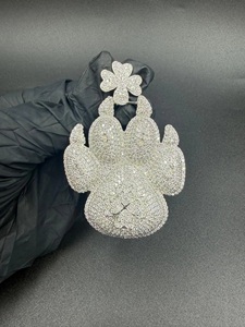 จี้เพชรโมอิสซาไนต์ Laysware Jewels สไตล์ฮิปฮอป เงินแท้ 925 เครื่องประดับหรูหราสำหรับทุกเพศ ดีไซน์มีเสน่ห์ โดดเด่น ทันสมัย เหมาะสำหรับงานปาร์ตี้ ของขวัญสุดเก๋ - Product Image 6