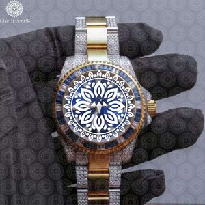 Reloj de Cuarzo Analógico de Lujo para Mujer Charm Jewells, Esfera Redonda de Acero Inoxidable de 40 mm, Cristal de Zafiro Luminoso, Estilo Joyería de Moda - Product Image 1