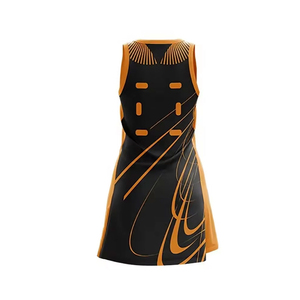 Nouveaux uniformes de netball personnalisés en tissu 100% polyester pour filles, fabrication professionnelle, impression par sublimation, prix bas, robe de netball - Product Image 4