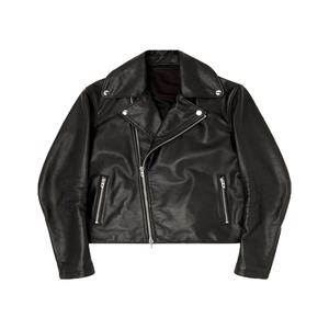 Veste décontractée pour homme en cuir véritable de qualité supérieure, doublée de laine, avec fermeture éclair et logo frontal, imperméable et coupe-vent, idéale pour l'hiver – OEM - Product Image 1