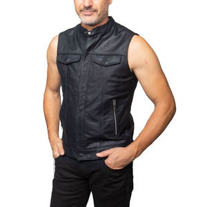 Chaleco de Cuero para Hombre de Alta Calidad, Cómodo y Ligero, Transpirable, con el Último Diseño de Moda, Chaleco de Cuero al por Mayor para Hombre - Product Image 1